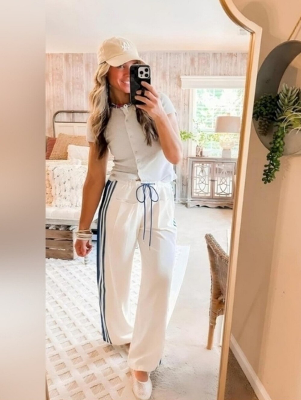 Chic Track Pants Loose HR Fit "Free People INSPIRED" W/ Pockets & Drawstring